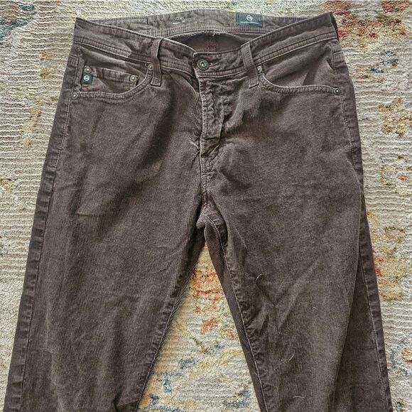 Ag Adriano Goldschmied modern slim brown micro cords sz 30 x 34 - Picture 3 of 7